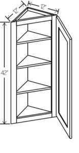 Angle Wall Cabinet 12″W x 42″H x 12″D