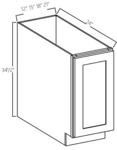 Base Cabinet Full Height Single Door 12″W x 34 1/2″H x 24″D