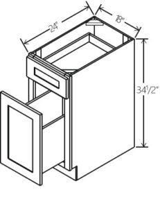 Base Waste Basket Cabinet 18″W x 34 1/2″H x 24″D