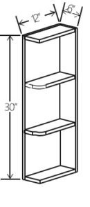 Open End Shelf 6″W x 30″H x 12″D