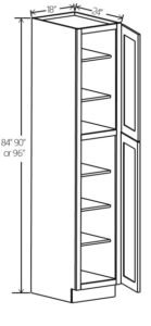 Utility Pantry 18″W x 84″H x 24″D