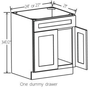 Vanity Sink Base 24″W x 34 1/2″H x 24″D