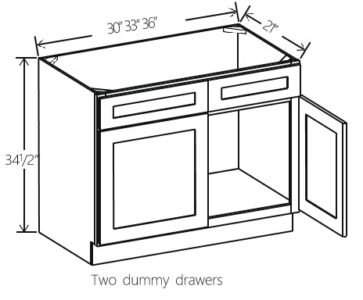 Vanity Sink Base 30″W x 34 1/2″H x 24″D