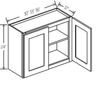 Wall Cabinet Double Doors 30″W x 24″H x 12″D