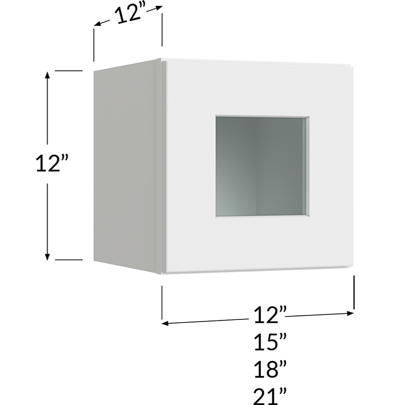 Wall Cabinet Single Glass Door