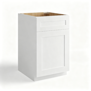 White Shaker Base Cabinet Single Door | 12"-21"W x 34 1/2"H x 24"D