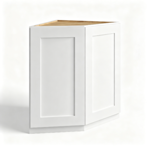 White Shaker Base End Cabinet | 24"W x 34 1/2"H x 24"D
