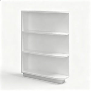 White Shaker Base End Shelf | 12"W x 34 1/2"H x 24"D