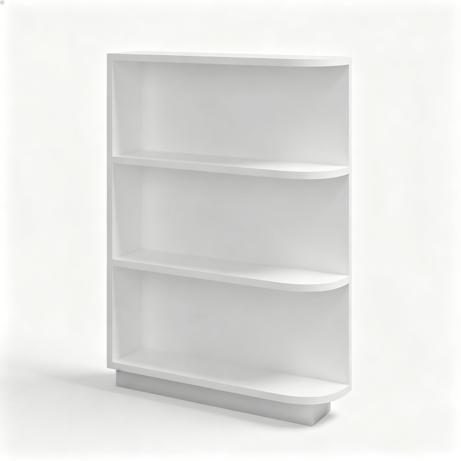 White Shaker Base End Shelf | 12"W x 34 1/2"H x 24"D