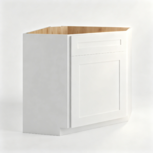 White Shaker Corner Sink Base Cabinet | 36"W x 34 1/2"H x 24"D