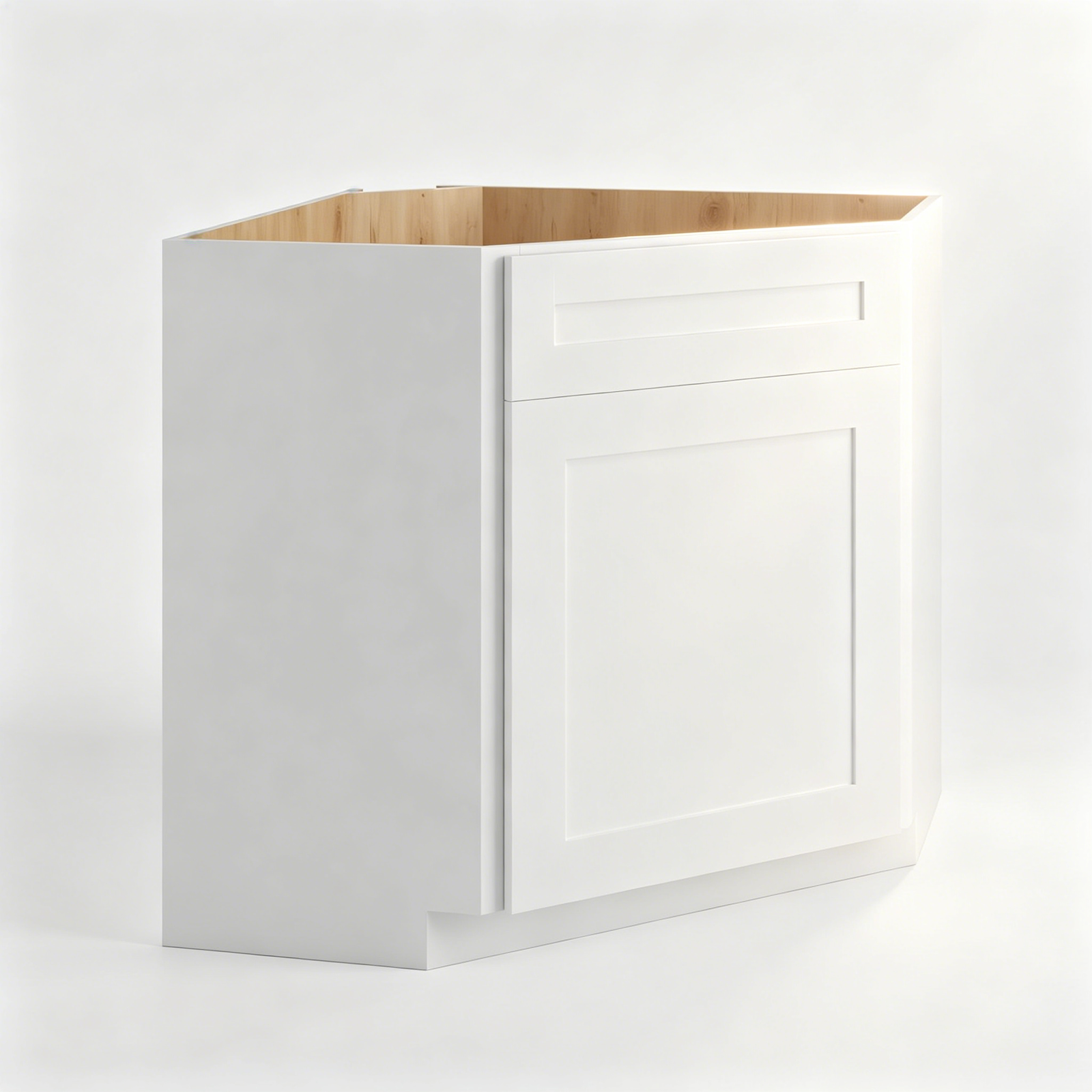 White Shaker Corner Sink Base Cabinet | 36"W x 34 1/2"H x 24"D