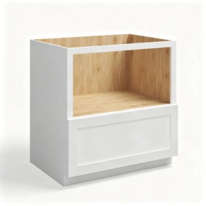 White Shaker Microwave Base Cabinet | 30"-33"W x 34 1/2"H x 24"D