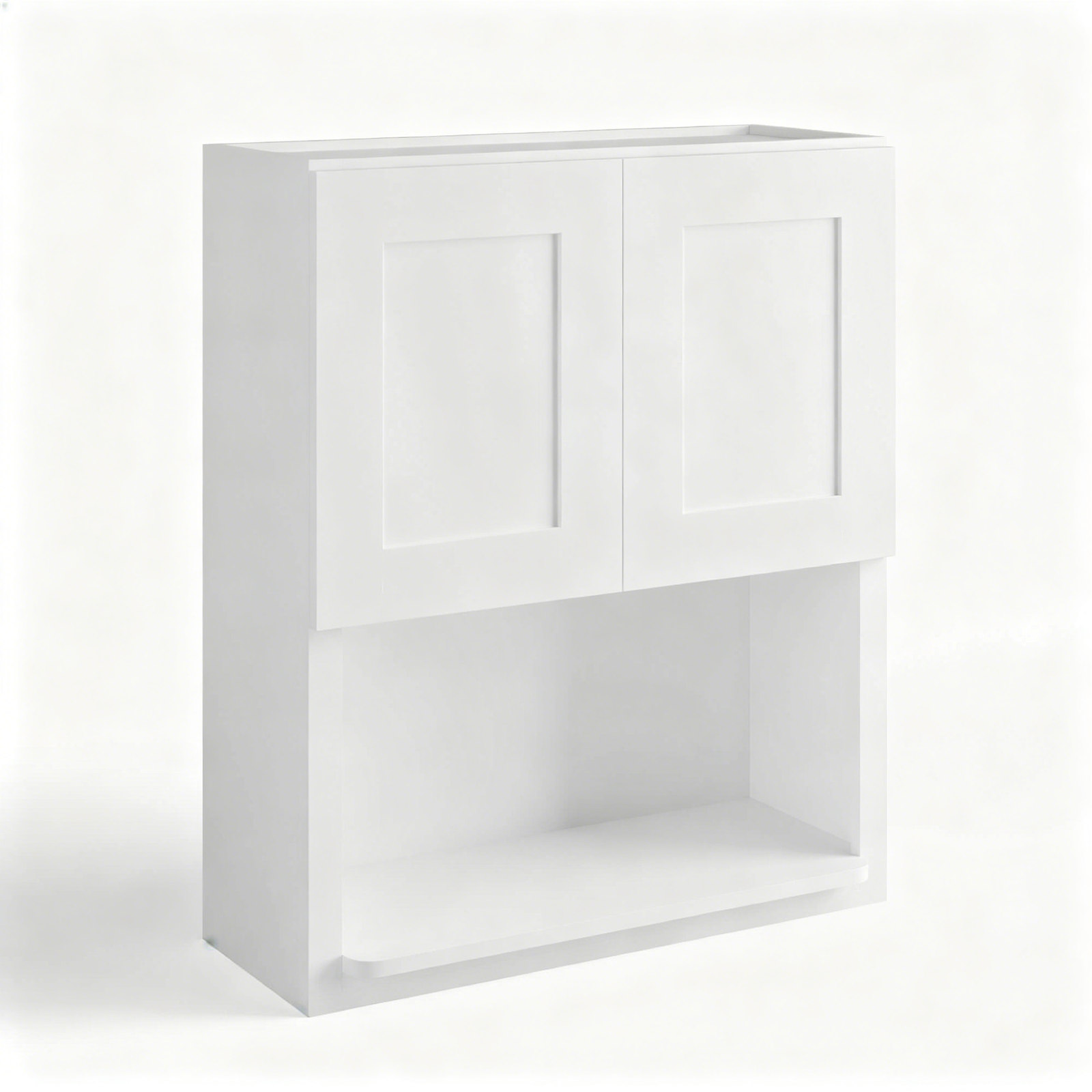 White Shaker Microwave Wall Cabinet