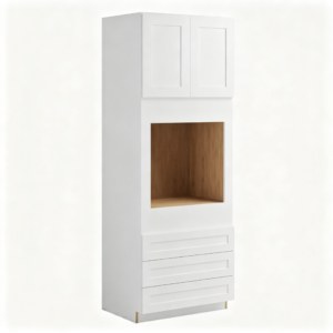 White Shaker Oven Pantry | 30"W x 84"H x 24"D