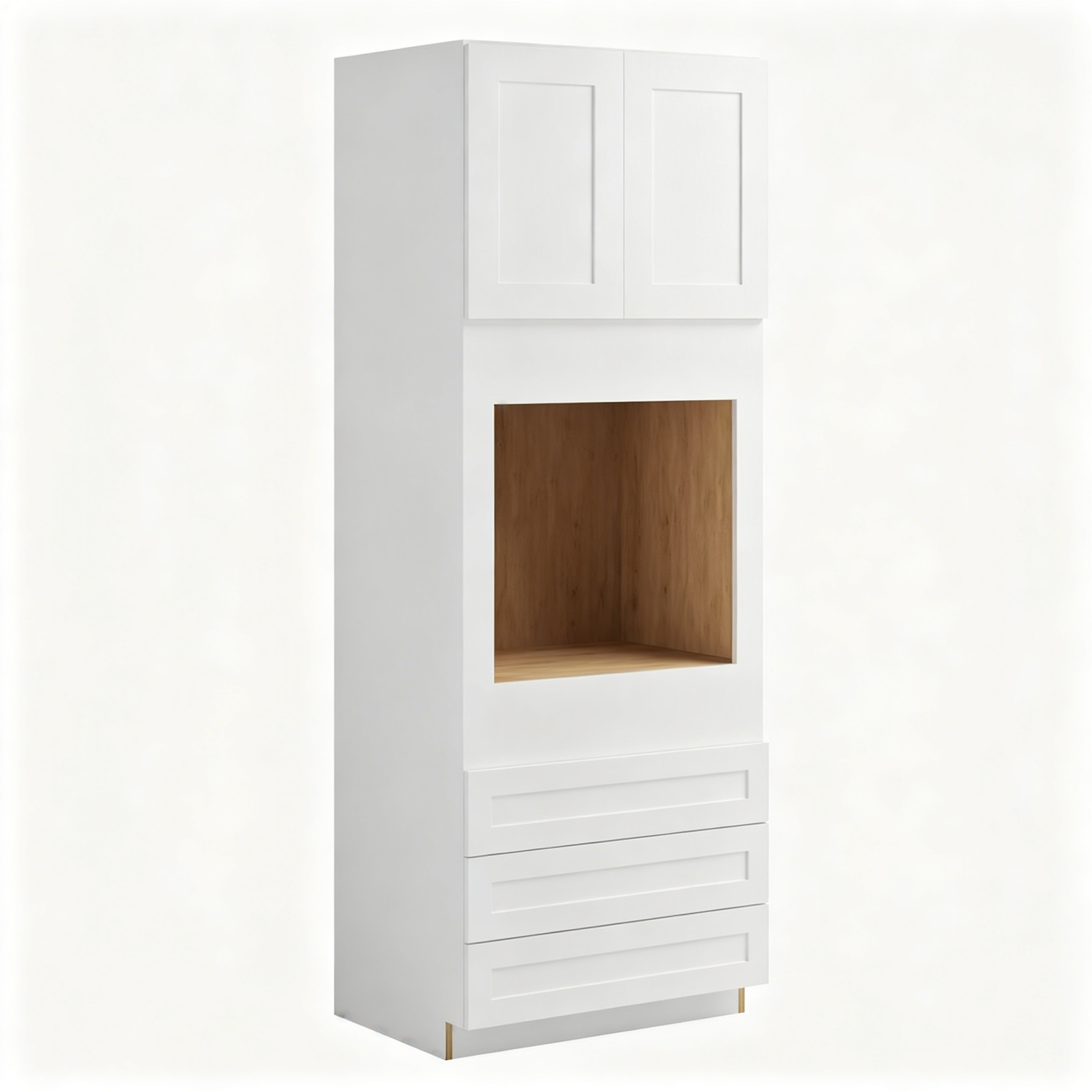 White Shaker Oven Pantry | 30"W x 84"H x 24"D