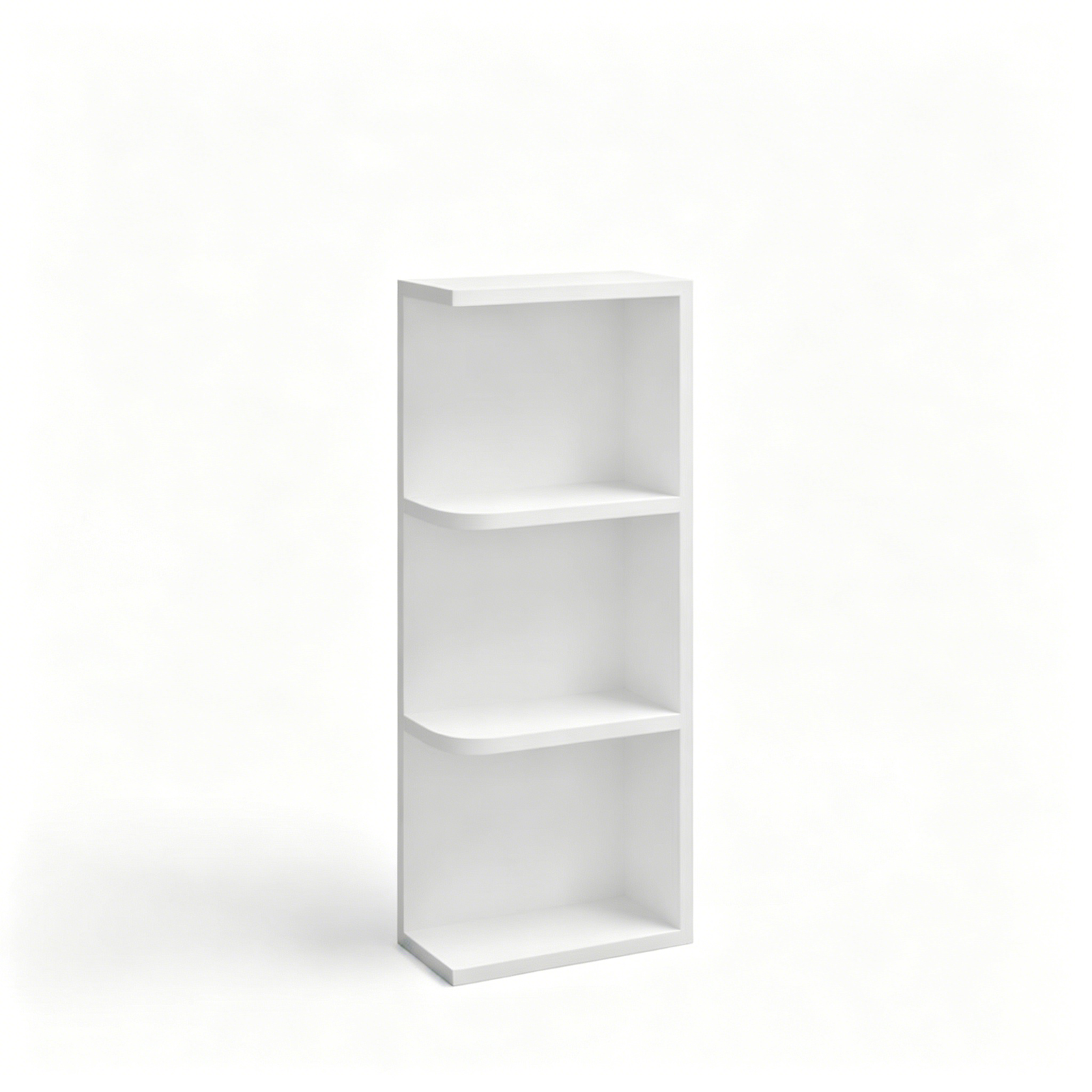 White Shaker Open End Shelf 6"W x 30"H x 12"D