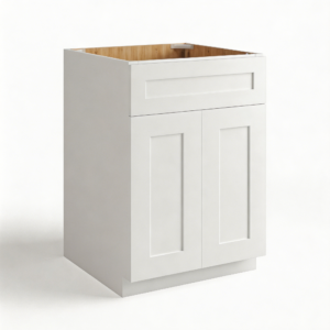 White Shaker Sink Base | 30"W x 34 1/2"H x 24"D
