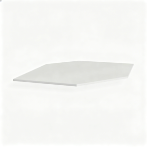 White Shaker Corner Sink Base Floor | 42"W x 1/2"H x 42"D