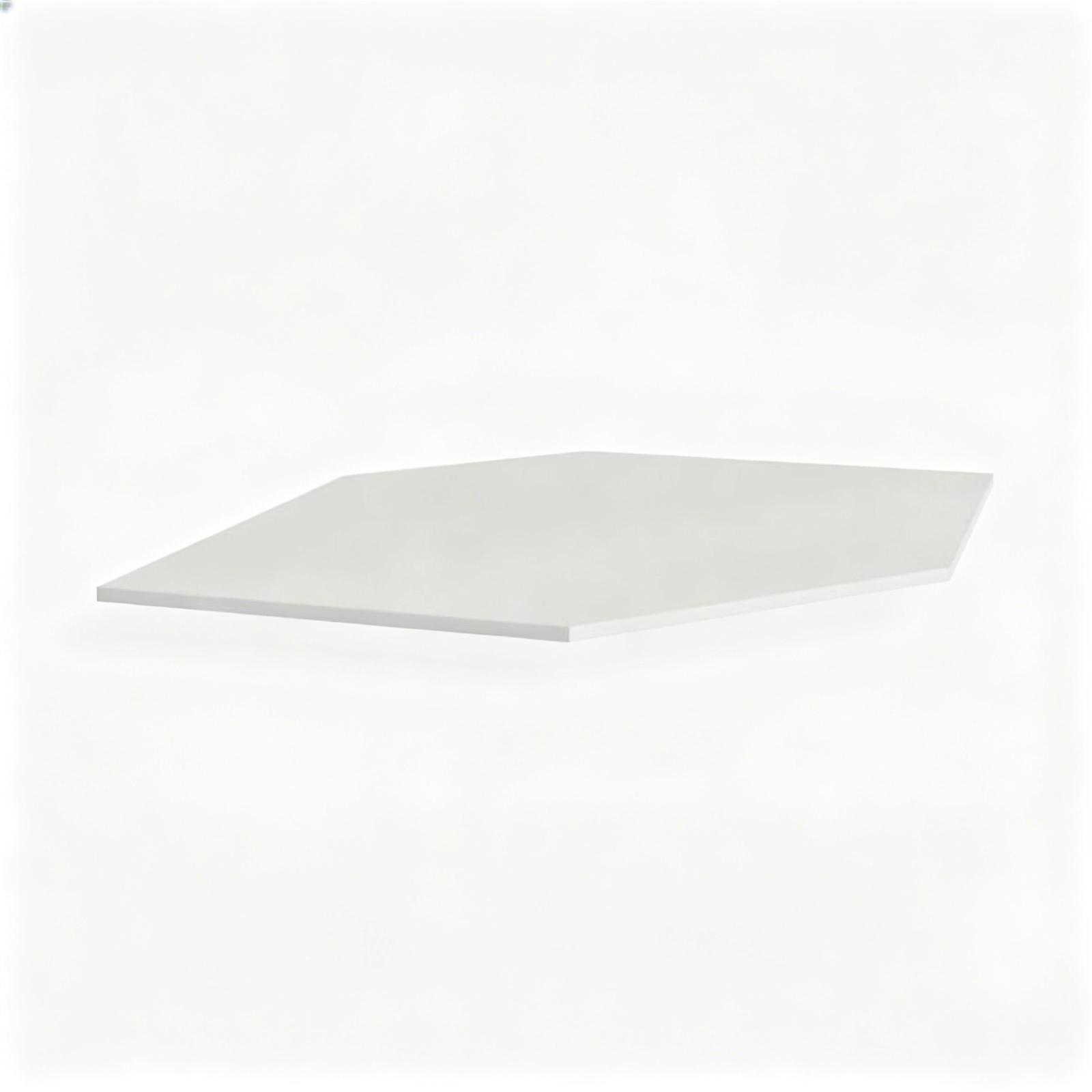 White Shaker Corner Sink Base Floor | 42"W x 1/2"H x 42"D