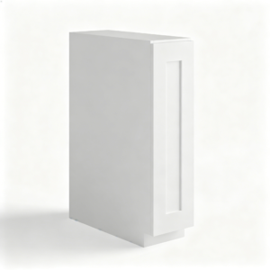 White Shaker Spice Bull Base Cabinet | 6"-9"W x 34 1/2"H x 24"D