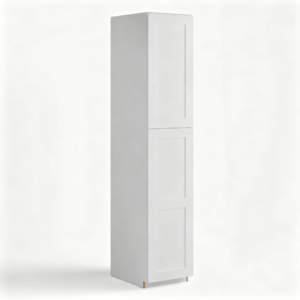 White Shaker Utility Pantry | 18"W x 84"-96"H x 24"D