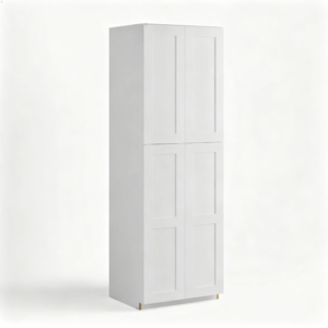 White Shaker Utility Pantry | 24"W x 84"-96"H x 24"D