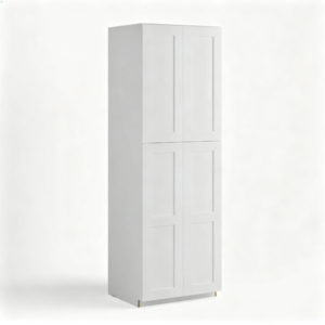 White Shaker Utility Pantry 30"W x 84"-96"H x 24"D
