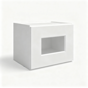 White Shaker Wall Cabinet Single Glass Door