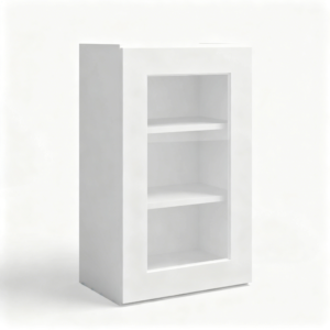 White Shaker Wall Cabinet Single Glass Door