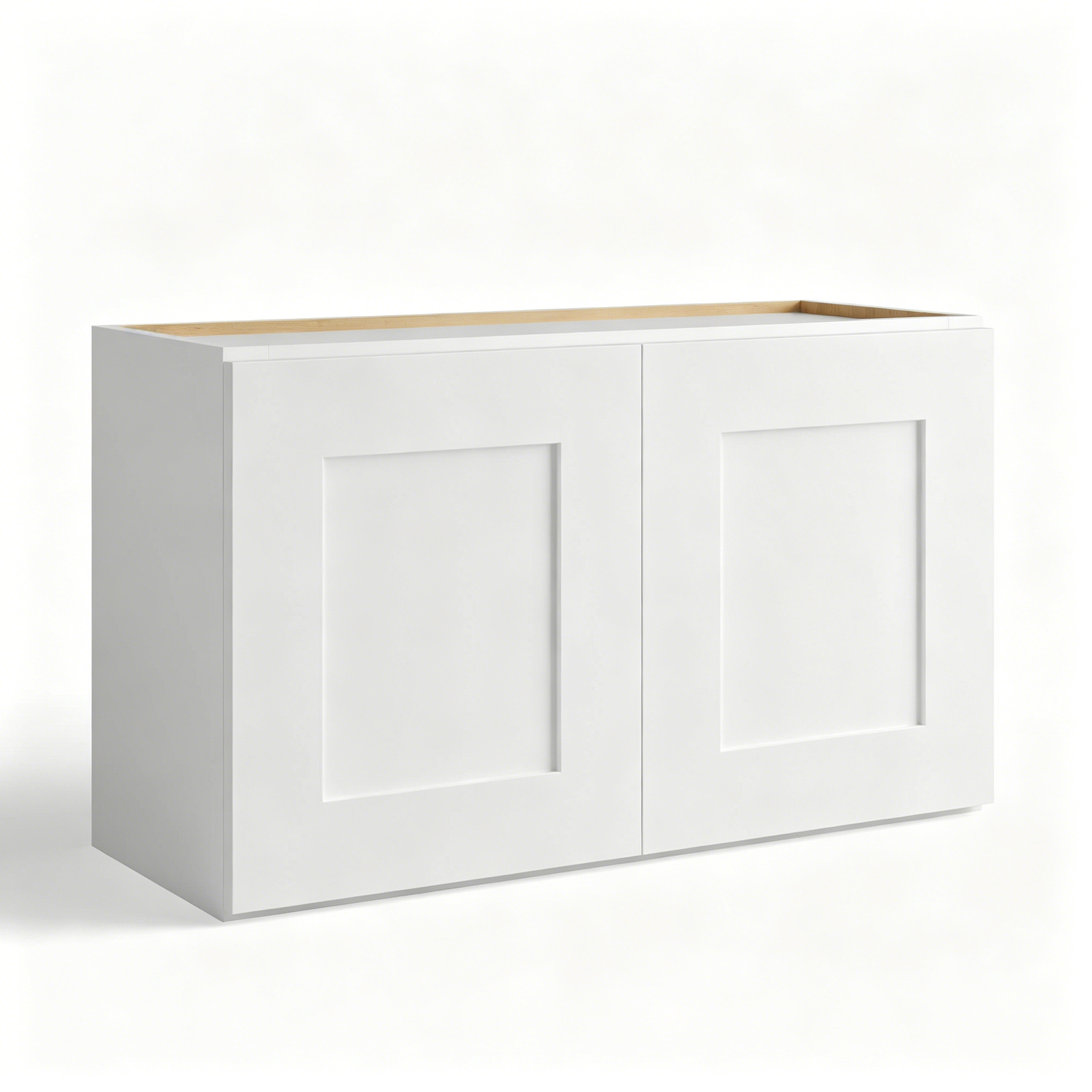 White Shaker Wall Cabinet Double Doors