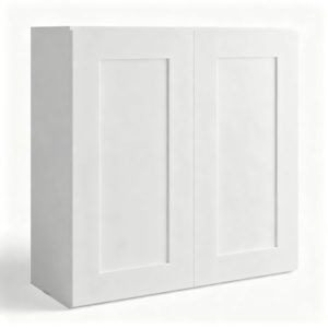White Shaker Wall Cabinet Double Doors