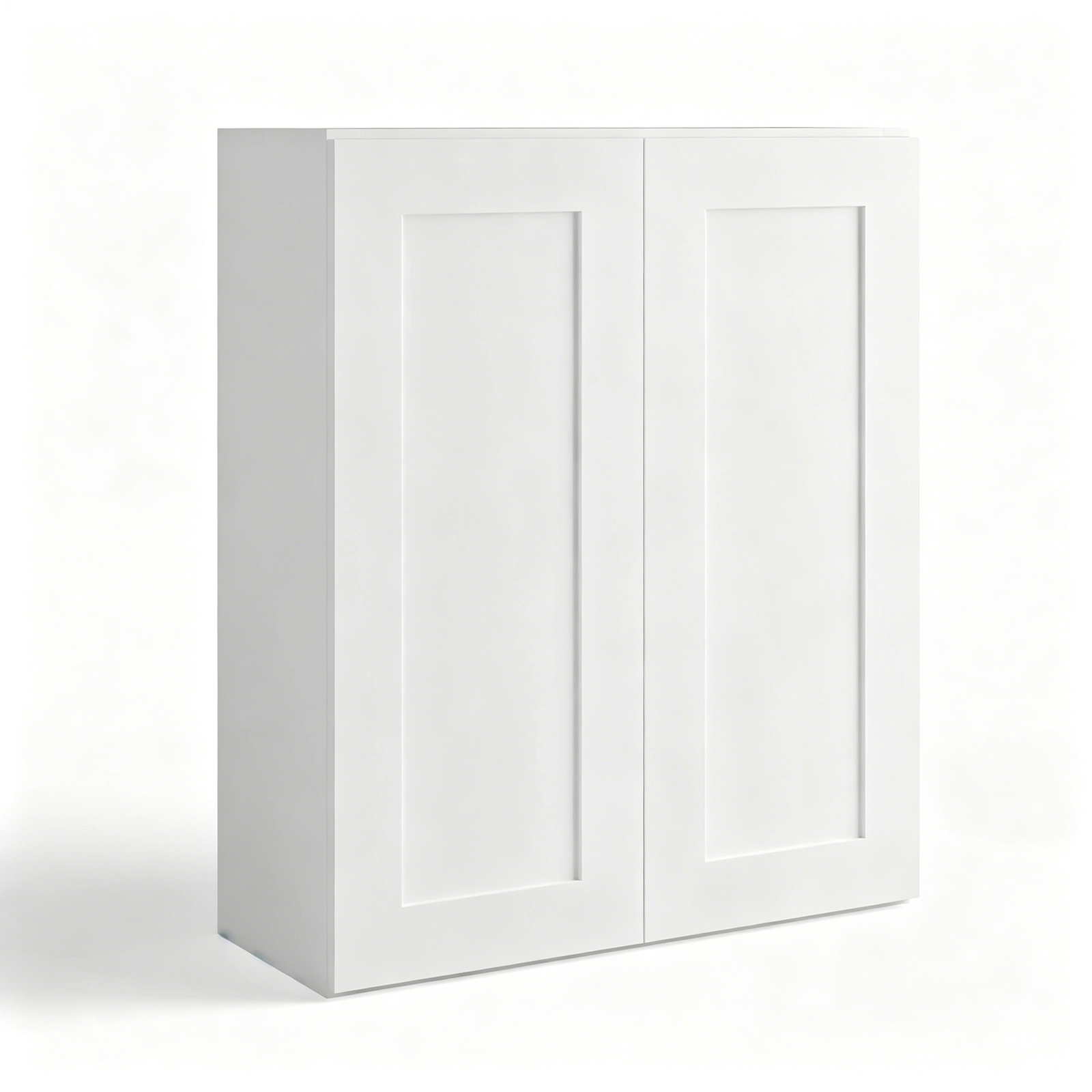 White Shaker Wall Cabinet Double Doors