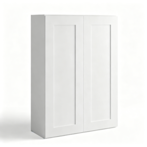 White Shaker Wall Cabinet Double Doors