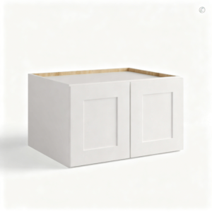 White Shaker Refrigerator Wall Cabinet Double doors