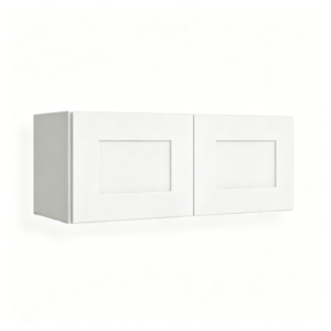White Shaker Wall Cabinet Double Doors