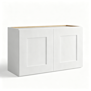 White Shaker Wall Cabinet Double Doors