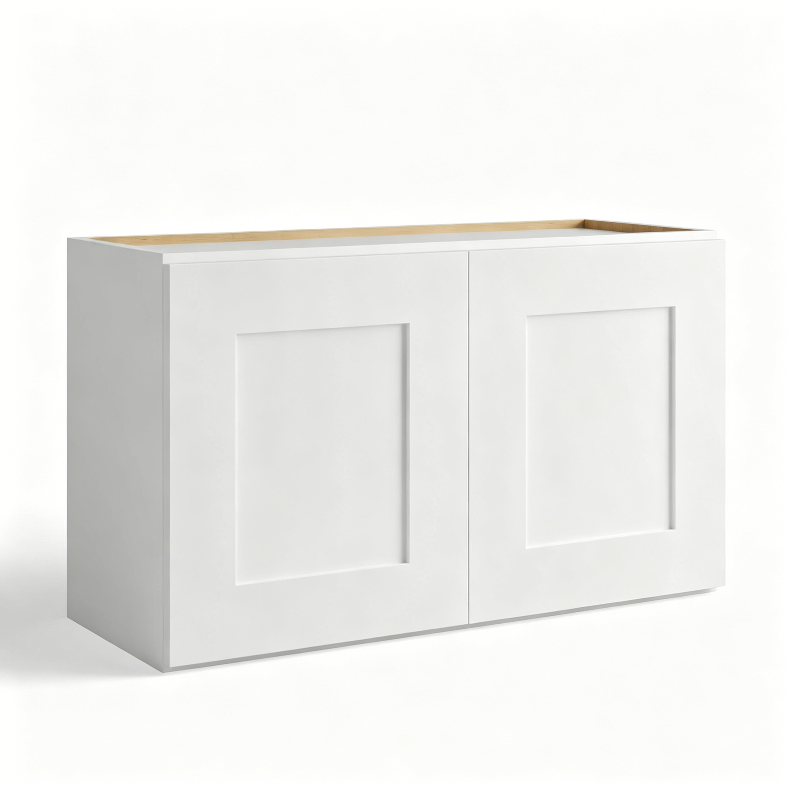 White Shaker Wall Cabinet Double Doors
