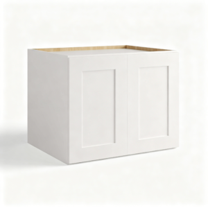White Shaker Wall Cabinet Single Glass Door
