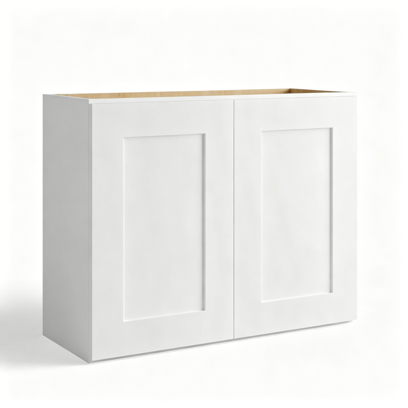 White Shaker Wall Cabinet Double Doors