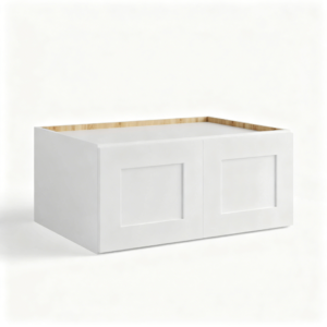 White Shaker Refrigerator Wall Cabinet Double doors