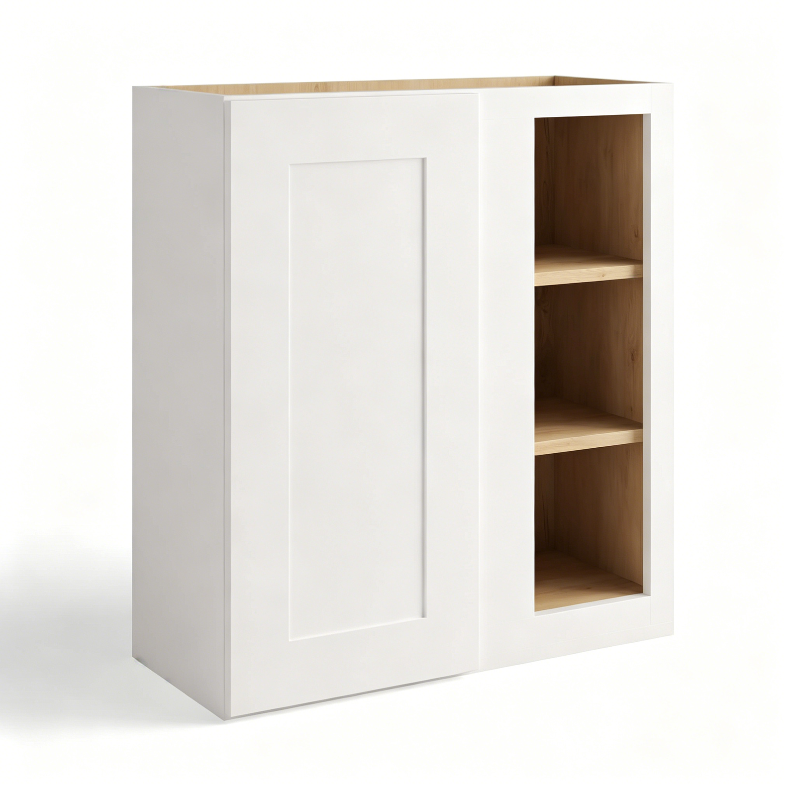 White Shaker Wall Blind Corner Cabinet 27"W x 36"H x 12"D