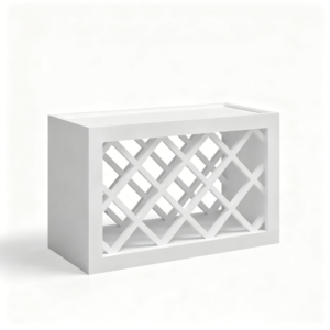 White Shaker Wine Rack 24"W x 30"H x 12"D