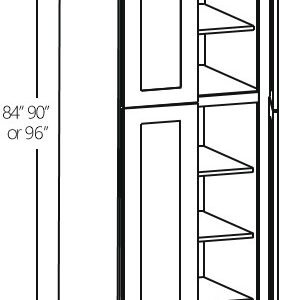 Navy Blue  Shaker Utility Pantry 30"W x 84"-96"H x 24"D