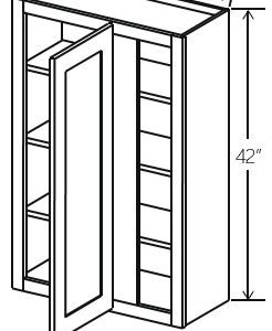 Gray Shaker Wall Blind Corner Cabinet | 24"-36"W x 42"H x 12"D