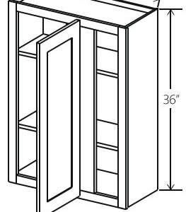 Gray Shaker Wall Blind Corner Cabinet | 27"W x 36"H x 12"D